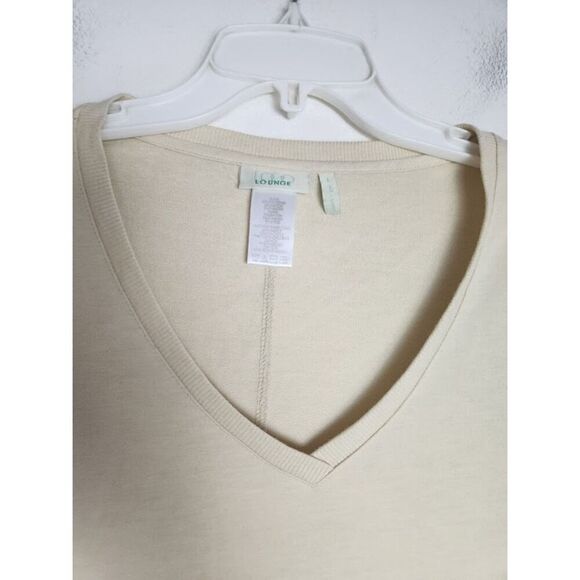 Logo by Lori Goldstein Beige & Camo V-Neck Sweatshirt & Cami Set size Large - Picture 6 of 12